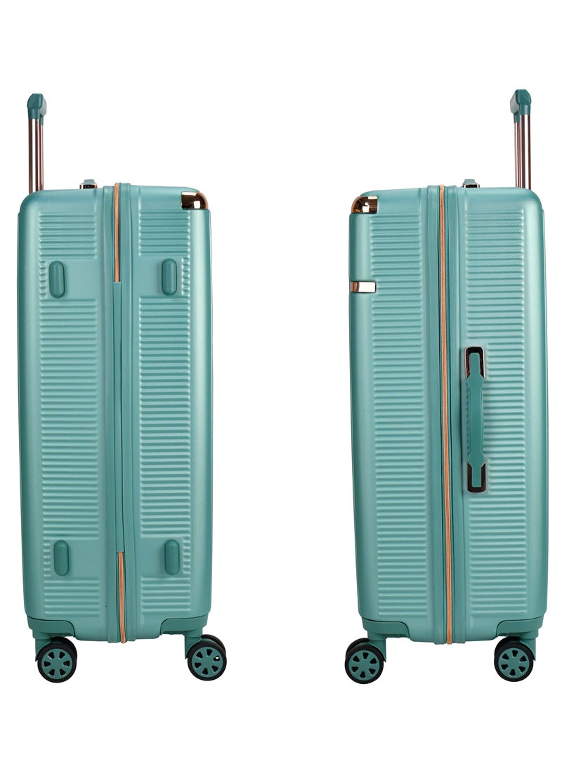 سيناتور حقيبة سفر كبيرة صلبة بعجلات مزدوجة وقفل  مدمج للجنسين أخضر - Image 3